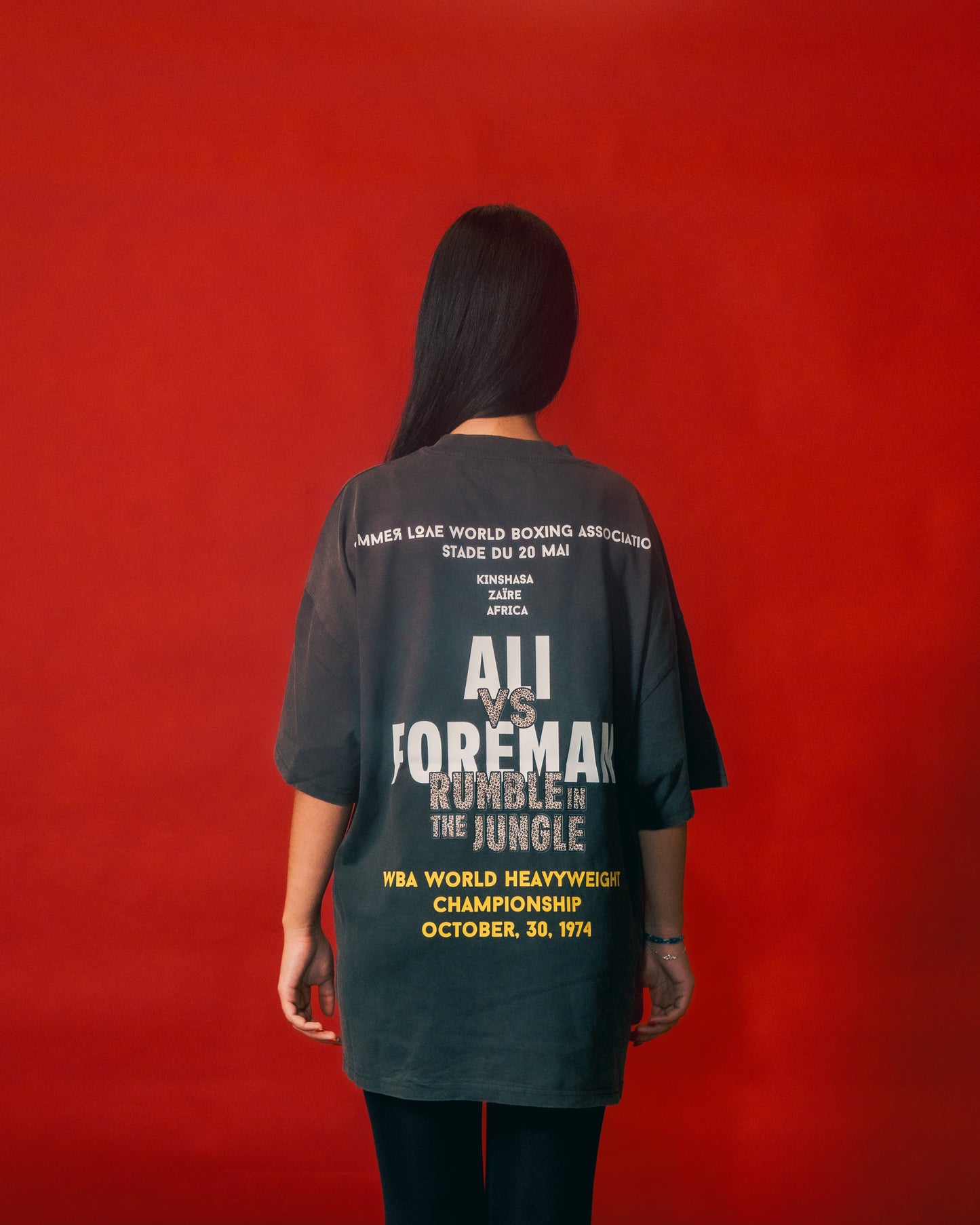 T shirt "Legendary Fight" Ali noir vintage