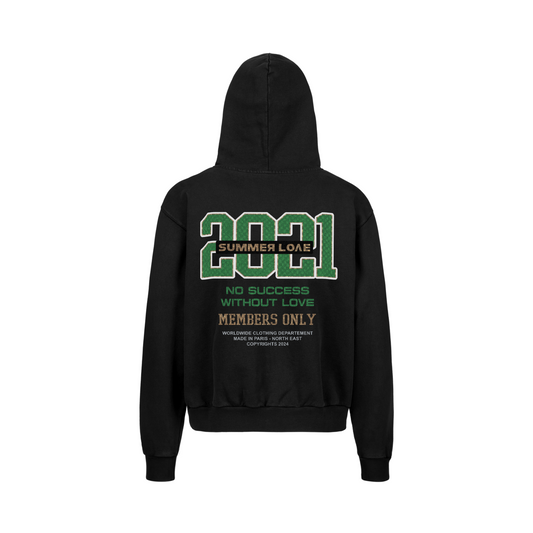 Hoodie zip noir "Beginning"