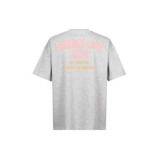 T-shirt Summer love crew Gris