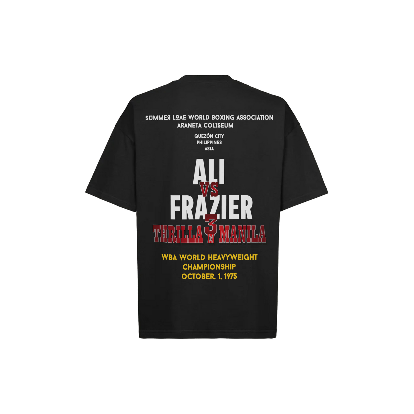 T shirt "Legendary Fight" Ali noir